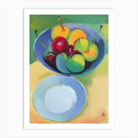 Surinam Cherry Bowl Of fruit Art Print