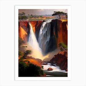 Kalandula Falls, Angola Nat Viga Style Art Print