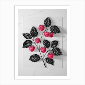 Raspberries Art Print