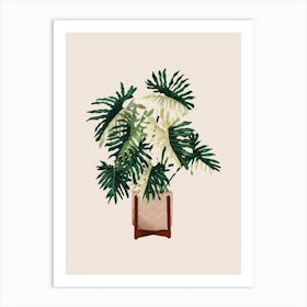 Philodendron Selloum Variegated Art Print