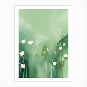 Green Poppies Art Print