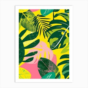 Tropical Leaves Pattern 9 Art Print