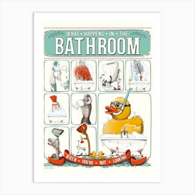Bathroom Objects Using The Bathroom Art Print