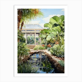 Naples Botanical Garden Usa Watercolour 1  Art Print