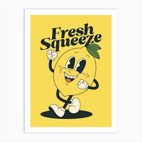 Retro Poster Funky Wall Art Retro Wall Decor Groovy Poster Trendy Wall Art Retro Groovy Print Vintage Fresh Squeeze Art Print