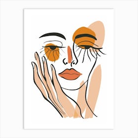 Woman'S Face 100 Art Print