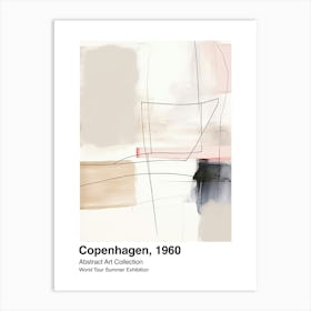 World Tour Exhibition, Abstract Art, Copenhagen, 1960 3 Art Print