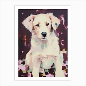 A Australian Shepherd Dog Painting, Impressionist 3 Art Print