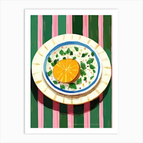 A Plate Of Pumpkins, Autumn Food Illustration Top View 58 Art Print