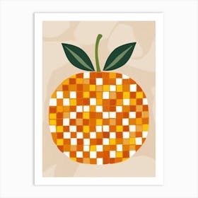 Mosaic Orange 7 Art Print