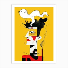 Man Smoking A Cigarette 1 Art Print