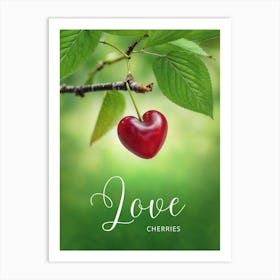 Love Cherries Art Print