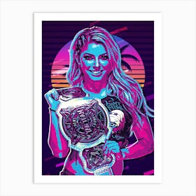 Alexa Bliss 80s Retro Art Print