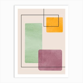 Composition of squares and lines 4 Art Print