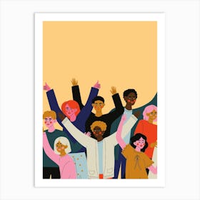 Group Of People Celebrating Art Print