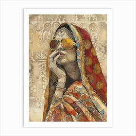 Indian Woman With Sunglasses 1 Art Print