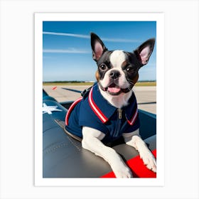 Boston Terrier-Reimagined 94 Art Print