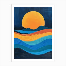 Sunset Over The Ocean 44 Art Print