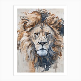 Lion Mane Watercolour Art Print