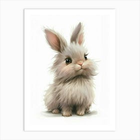 Jersey Wooly Rabbit Kids Illustration 3 Art Print
