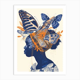 Butterfly Head Art Print