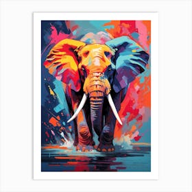 Vivid Elephant Art Print