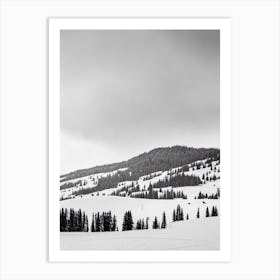 Sun Valley, Usa Black And White Skiing Poster Art Print