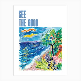 See The Good Poster Seaside Painting Matisse Style 11 Art Print