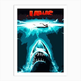 Jaws movie poster 5 Art Print