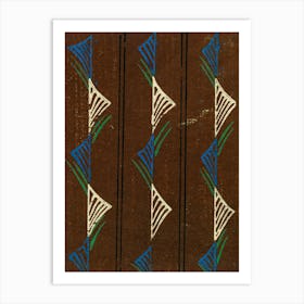 Vintage Ukiyo-e Woodblock Print Of Japanese Textile, Shima Shima, Furuya Korin (260) Art Print