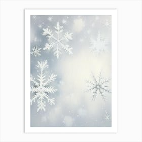 Nature, Snowflakes, Rothko Neutral 2 Art Print