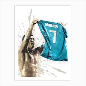Ronaldo Real Madrid Celebration Art Print