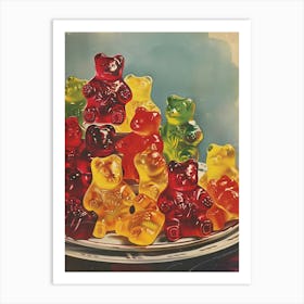 Gummy Bears Retro Advertisement Style 3 Art Print