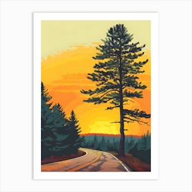 Sunset Road Art Print