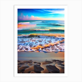 Sunset At The Beach 10 Art Print