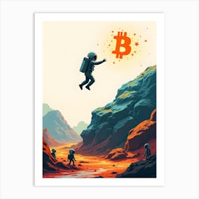 Bitcoin In Space 12 Art Print