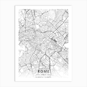 Map Rome 2 Art Print