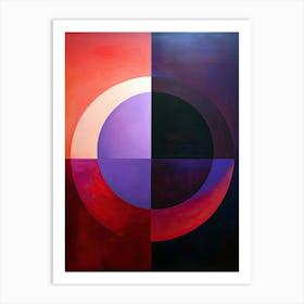 Bauhaus Synchrony: Purple Ethereal Cadence Art Print