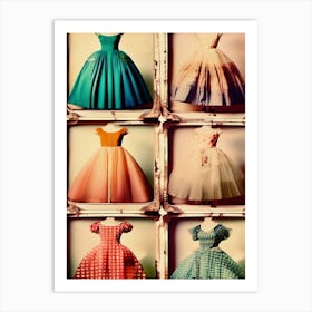 Vintage Dresses 1 Art Print