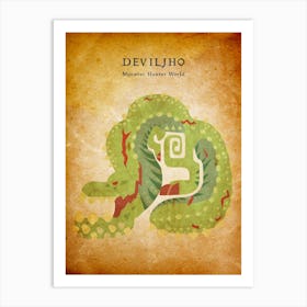 Deviljho Vintage Art Print