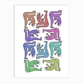 Yoga (colour edition) Art Print