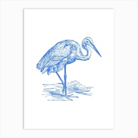 Heron 5 Art Print