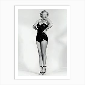 Marilyn Monroe Posing In Lingerie Art Print