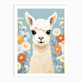 Baby Animal Illustration  Alpaca 1 Art Print