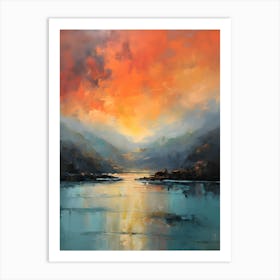 Sunset Over The Loch Art Print