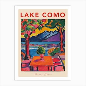 Lake Como Italia Travel Poster Art Print