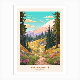 Kepler Track New Zealand 2 Hike Poster Art Print