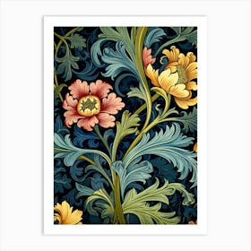 Floral Wallpaper Pattern 1 Art Print