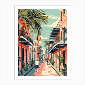 Bourbon Street Storybook Illustration 5 Art Print