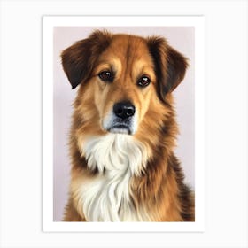 Berger Picard 3 Watercolour Dog Art Print